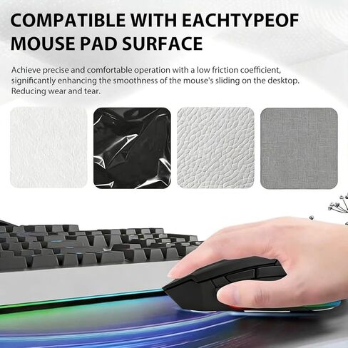 مجموعتان من زلاجات Basilisk V3 Pro Ice Mouse، أقدام بديلة PTFE متوافقة مع ماوس الألعاب اللاسلكي Razer Basilisk V3 Pro، وسادة تزلج ناعمة ومتينة (0.7 مم/أبيض) in Kuwait