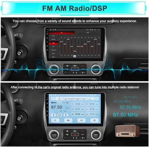 Car Radio for Chevrolet Camaro 2010-2015 Android 15 with 9 inch Touchscreen 2GB+64GB Carplay, Android Auto, Online Navigation, SWC, WiFi, Bluetooth, FM/AM/Radio,DSP in Kuwait