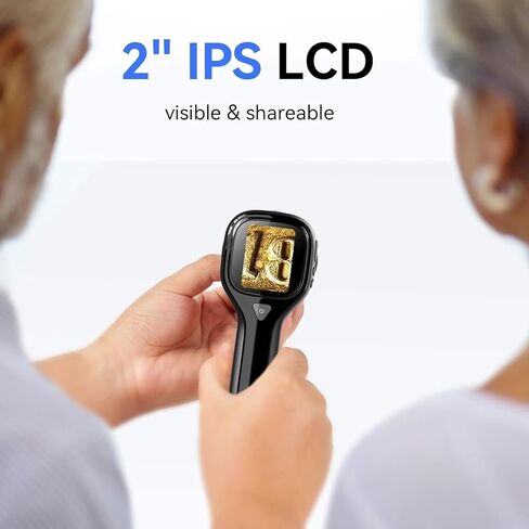 مجهر رقمي محمول مع شاشة 2 بوصة قابلة للتعديل وإضاءة LED ومكبرات جيب صغيرة لفحص مجوهرات العملات المعدنية ومجهر محمول قابل للتوصيل عبر USB in Kuwait