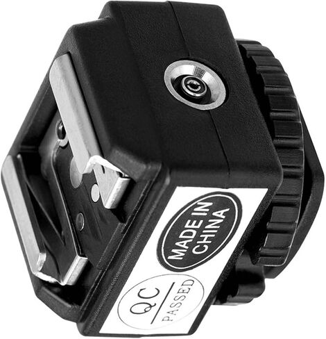 Fabater Hot Shoe Flash Adapter, Aluminum Alloy Construction with Universal Single Contact and Built in PC Sync Port for DSLR Mirrorless Cameras IM20 in Kuwait