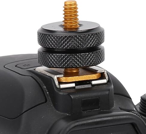 Zerodis 1/4 Screw Hot Shoe Adapter Holder Mount for Camera Flash Light Stand with CNC Machined Metal Thread Durable Anti Rust Other Accessories in Kuwait
