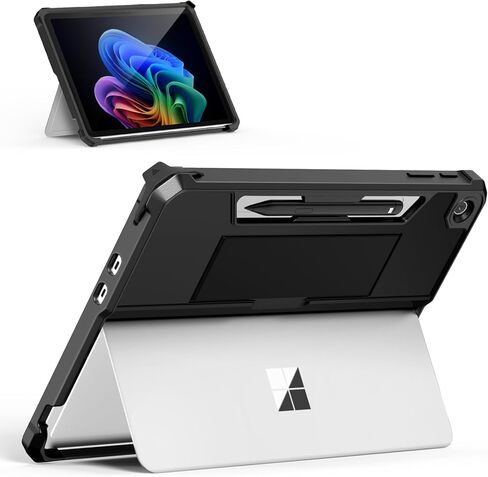 حافظة MoKo لجهاز Microsoft Surface Pro الجديد مقاس 12 بوصة إصدار 2025، غطاء متين واقٍ الكل في واحد مع حامل قلم خلفي وحزام يد، متوافق مع لوحة مفاتيح النوع، بنفسجي in Kuwait
