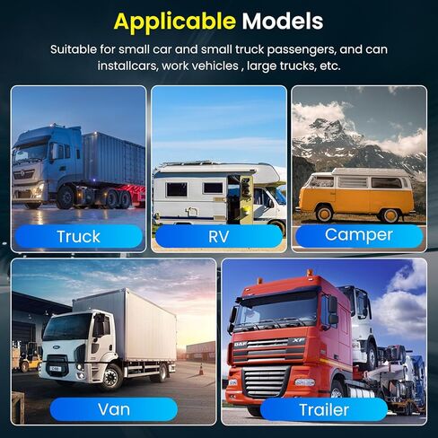 Hodozzy Wireless Backup Camera System Kit, 7 Inch IPS Reversing Monitor with IP68 Waterproof, Quad Split Recording, Night Vision, Manual Zoom,4 Backup Cameras for RV Truck/Trailer/Pickup/Camper in Kuwait