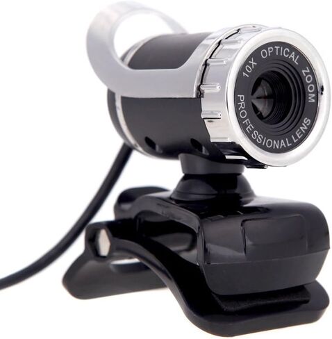 كاميرا ويب USB 2.0 12 ميجابيكسل عالية الدقة كاميرا ويب 360 درجة مع ميكروفون مشبك لسطح المكتب سكايب والكمبيوتر والكمبيوتر المحمول in Kuwait