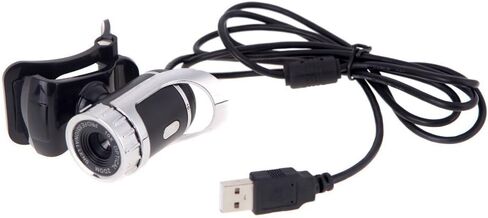 كاميرا ويب USB 2.0 12 ميجابيكسل عالية الدقة كاميرا ويب 360 درجة مع ميكروفون مشبك لسطح المكتب سكايب والكمبيوتر والكمبيوتر المحمول in Kuwait