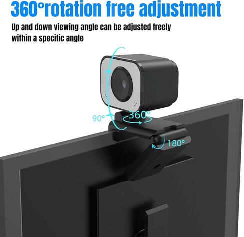 كاميرا ويب Diyeeni 4K للكمبيوتر الشخصي، كاميرا كمبيوتر USB للتركيز التلقائي PDAF، توصيل وتشغيل كاميرا ويب USB مع ميكروفون لإلغاء الضوضاء لمؤتمر الفيديو والبث المباشر للكمبيوتر المحمول in Kuwait