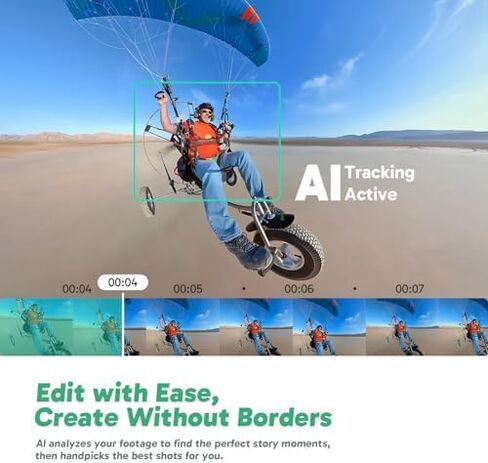 كاميرا AKASO 360 Action مع بطاقة MicroSD سعة 256 جيجابايت وحزمة غطاء العدسة in Kuwait