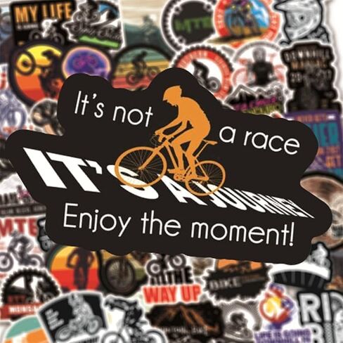 100 Road and Mountain Bike Stickers, Suitable for laptops, Skateboards, Water Bottles, Bicycles, Computers, Graffiti, Teenagers, Boys, Waterproof in Kuwait