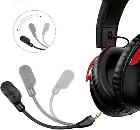 Diyeeni Mic Replacement fits for Hyper X Cloud III Wired/Wireless Gaming Headphone, Detachable Flexible Noise Canceling Microphone with LED Indicator, Plug and Play in Kuwait