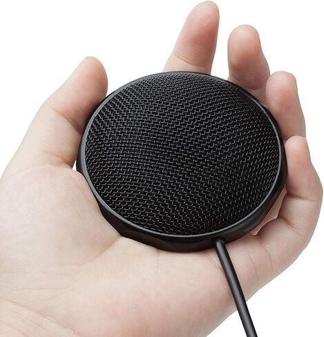 USB Condenser Microphone, Built in Sound Card Noise Cancelling Omnidirectional Cardioid Pickup, with USB Plug and Play, for PC Laptop Online Chat Video Conference Recording Games in Kuwait