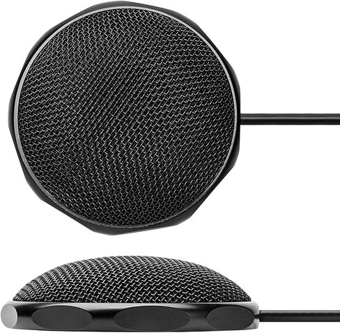 USB Condenser Microphone, Built in Sound Card Noise Cancelling Omnidirectional Cardioid Pickup, with USB Plug and Play, for PC Laptop Online Chat Video Conference Recording Games in Kuwait