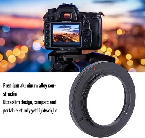 M42 to M43 Lens Adapter, Aluminum Alloy Ultra Slim 6mm Camera Mount Adapter with Focusing Tube Compatibility, for M43 Mirrorless Cameras in Kuwait