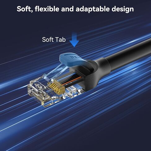 كابل إيثرنت BENFEI Cat 6 بطول 20 قدمًا، كابل شبكة 250 ميجاهرتز 10 جيجابت في الثانية، كابل RJ45 LAN لشبكة 10/100/1000/10000 ميجابت في الثانية، متوافق مع جهاز التوجيه والمودم ووحدة تحكم الألعاب وأجهزة البث والكمبيوتر المحمول والكمبيوتر الشخصي in Kuwait