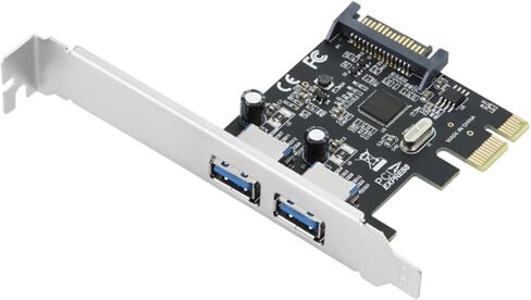 بطاقة توسيع gotor PCIE USB 3.0 بمنفذين PCIE USB 3.0 بطاقة توسيع 5 جيجابت في الثانية لأجهزة الكمبيوتر المكتبية Win وLinux in Kuwait
