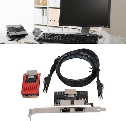 Dual Port PCIe Gigabit Network Card, 1000M PCI Express Ethernet Adapter, Supports IEEE 802.3 IEEE802.3AD, 1G LAN NIC Card for , Server,Linux in Kuwait