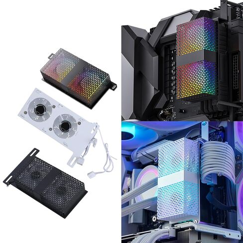 تبريد نشط لمبرد DDR Ddr2 Ddr3 Ddr4 Ddr5 يعزز الأداء والاستقرار مروحة مزدوجة 50 مم مع غلاف ABS لرفع تردد التشغيل لمحطات العمل الاحترافية للألعاب in Kuwait