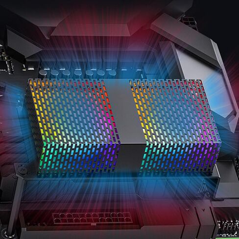 تبريد نشط لمبرد DDR Ddr2 Ddr3 Ddr4 Ddr5 يعزز الأداء والاستقرار مروحة مزدوجة 50 مم مع غلاف ABS لرفع تردد التشغيل لمحطات العمل الاحترافية للألعاب in Kuwait