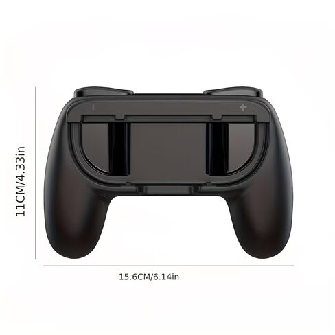 مقبض لجهاز نينتندو سويتش آند سويتش OLED Joy-Con، قطعتان من قبضة التحكم المحمولة مع غطاءين للإبهام، قبضة مريحة مريحة لملحقات Switch Joycon، أسود in Kuwait