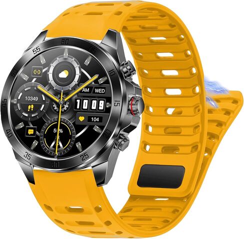 Compatible with ALPHAGEAR Smartwatch Bands, 22mm, 24mm New Sweat-Proof Sport Silicone, Breathable Replacement Strap Watchband Compatible with ALPHAGEAR Bravo II, Bravo XL 2, Raptor, Commander, Juliet Smartwatch in Kuwait