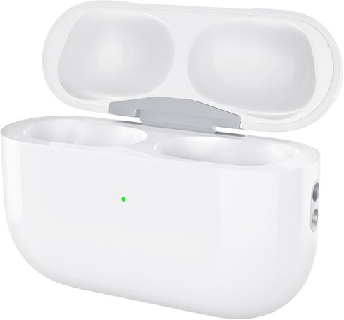 حافظة شحن لـ AirPods Pro الجيل الأول/الثاني، منفذ شاحن لـ Airpod Pro 2nd/1 علبة شاحن بديلة مدمجة 660 مللي أمبير في الساعة تدعم البطارية اللاسلكية والسلكية - بدون سماعات أذن (منفذ USB-C) in Kuwait
