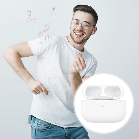 حافظة شحن لـ AirPods Pro الجيل الأول/الثاني، منفذ شاحن لـ Airpod Pro 2nd/1 علبة شاحن بديلة مدمجة 660 مللي أمبير في الساعة تدعم البطارية اللاسلكية والسلكية - بدون سماعات أذن (منفذ USB-C) in Kuwait