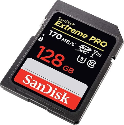 بطاقة Sandisk SecureDigital Extreme PRO SDXC UHS-I سعة 128 جيجابايت C10، U3، V30 170 ميجابايت/ثانية - حزمة من 2 - مع قارئ بطاقة الذاكرة in Kuwait