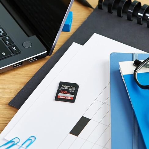 بطاقة Sandisk SecureDigital Extreme PRO SDXC UHS-I سعة 128 جيجابايت C10، U3، V30 170 ميجابايت/ثانية - حزمة من 2 - مع قارئ بطاقة الذاكرة in Kuwait
