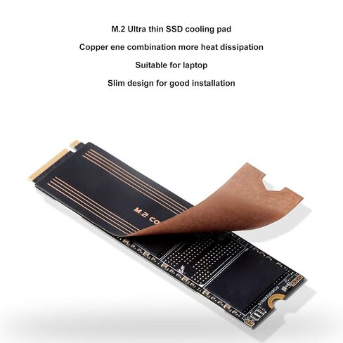 Generic Laptop NVMe M.2 Heatsink with Copper Graphene Material, Optimal Performance for 2280 SSDs, 2pcs in Kuwait