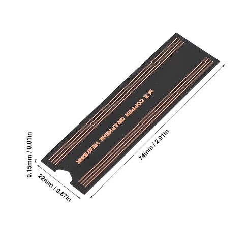 Generic Laptop NVMe M.2 Heatsink with Copper Graphene Material, Optimal Performance for 2280 SSDs, 2pcs in Kuwait