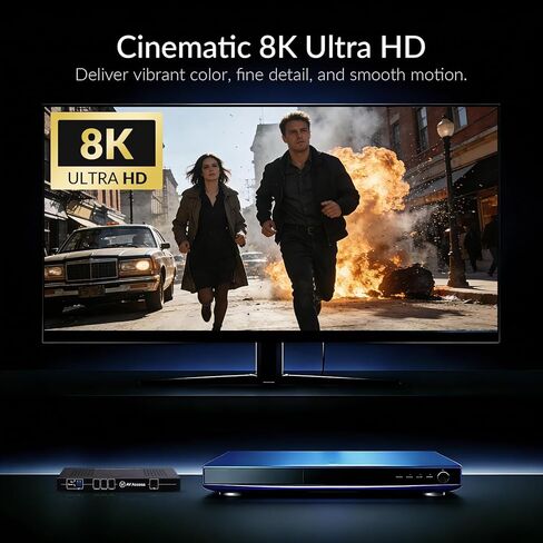 موسع HDMI AV Access 8K فوق Cat 6a/7، موسع HDBaseT بطول 40 مترًا/131 قدمًا يدعم 8K عند 60 هرتز، زمن الوصول الصفري، HDR10، استخراج الصوت، IR/RS232 ثنائي الاتجاه، PoC، HDCP 2.3 وإدارة EDID للمسرح المنزلي in Kuwait