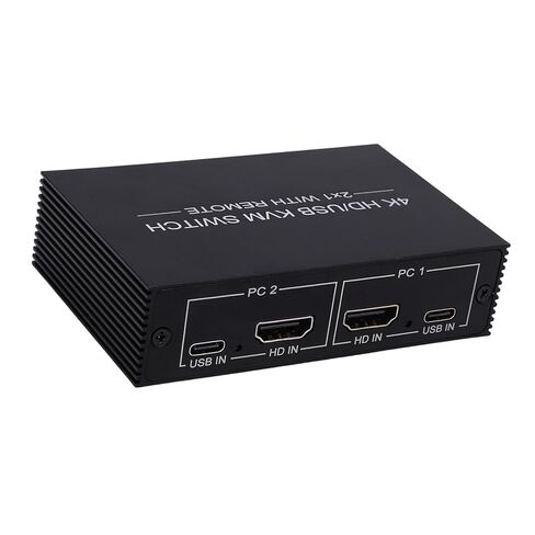 SUNGOOYUE HD واجهة الوسائط المتعددة KVM Switch، 2 جهاز كمبيوتر 4K 60 هرتز USB 3.0 KVM Switch مع 4 منافذ USB، لمشاركة طابعة لوحة المفاتيح والماوس in Kuwait