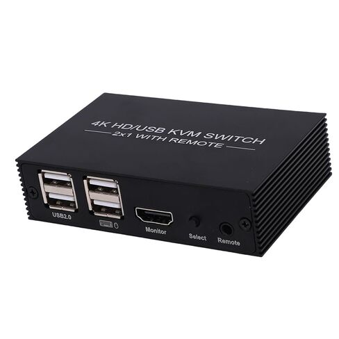 SUNGOOYUE HD واجهة الوسائط المتعددة KVM Switch، 2 جهاز كمبيوتر 4K 60 هرتز USB 3.0 KVM Switch مع 4 منافذ USB، لمشاركة طابعة لوحة المفاتيح والماوس in Kuwait