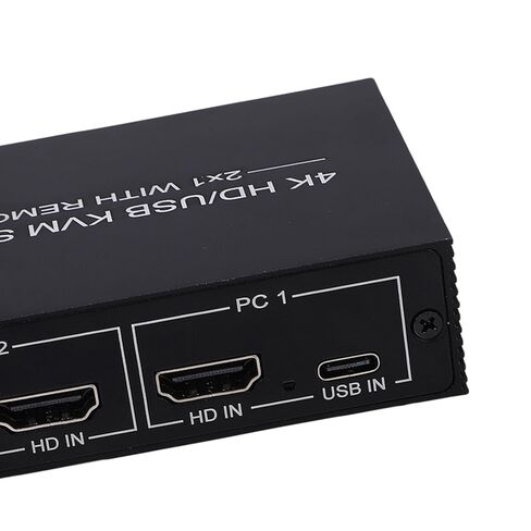 SUNGOOYUE HD واجهة الوسائط المتعددة KVM Switch، 2 جهاز كمبيوتر 4K 60 هرتز USB 3.0 KVM Switch مع 4 منافذ USB، لمشاركة طابعة لوحة المفاتيح والماوس in Kuwait