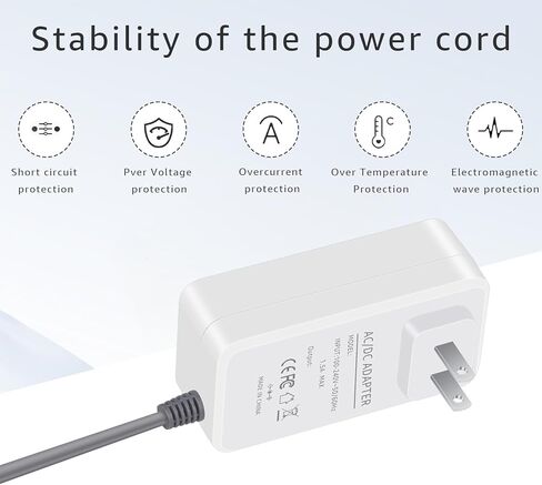 محول إمداد الطاقة Sigely لجهاز Starlink Mini، شاحن 30 فولت 2 أمبير 60 واط مع كابل 4.9 قدم، سلك طاقة بديل للشحن السريع لطبق القمر الصناعي Starlink Mini in Kuwait