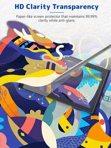 واقي شاشة ذو ملمس ورقي لجهاز XPPen Artist 12 3rd 11.9 بوصة للرسم اللوحي، فيلم PET غير لامع مضاد للوهج، مضاد لبصمات الأصابع ومقاوم للخدش للكتابة والرسم الطبيعي in Kuwait