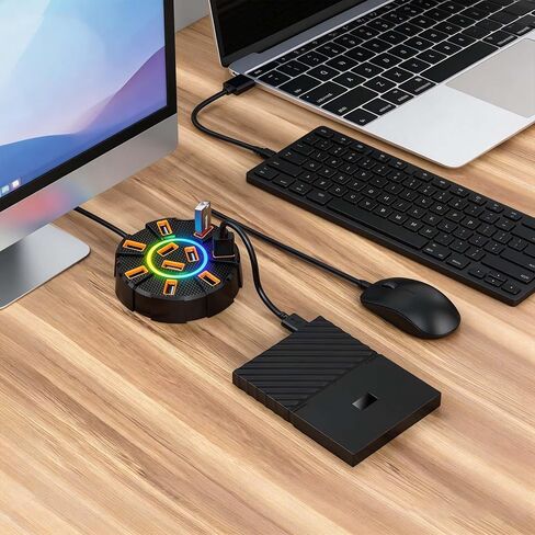 Portable USB Hub Ultra Slim Data Expander for PC Laptop Mobile Devices in Kuwait