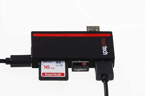 Navitech 2 في 1 كمبيوتر محمول/كمبيوتر لوحي USB 3.0/2.0 HUB محول/مدخل USB صغير مع قارئ بطاقة SD/Micro SD متوافق مع Lenovo ThinkPad P14s Gen 2 14 بوصة in Kuwait