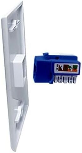 Cat6 Keystone Jacks 10-Pack in Blue Female RJ45 Connectors - Blue Keystone Jack in Kuwait