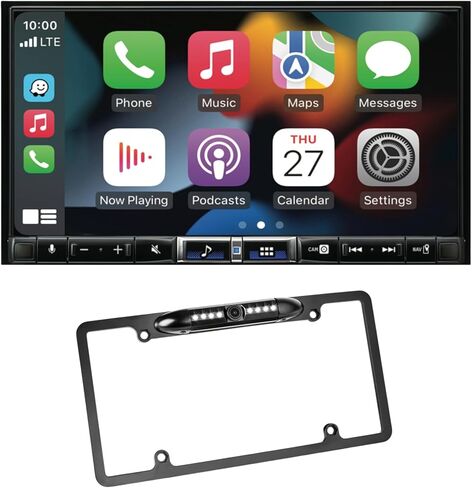 Alpine iLX-507 7" Double DIN Touchscreen Bundle with Belva Backup Camera– Wireless Apple CarPlay & Android Auto, Hi-Res Audio, Bluetooth, HD Radio, Night Vision Camera in Kuwait