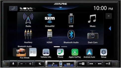 Alpine iLX-507 7" Double DIN Touchscreen Bundle with Belva Backup Camera– Wireless Apple CarPlay & Android Auto, Hi-Res Audio, Bluetooth, HD Radio, Night Vision Camera in Kuwait