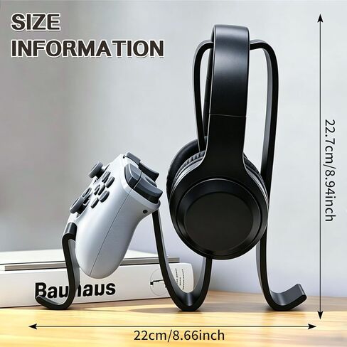 2 in 1 Headphone Stand & Game Controller Stand, Wave-Shaped Universal Headset Organizer，Compatible with All Over-Ear Headphones & Xbox/PS/PC Controllers in Kuwait