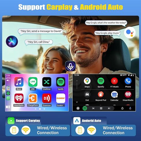4+64G Double Din Car Stereo for Honda Ridgeline 2006-2014 with Wireless CarPlay Android Auto, 10.1 Inch Android 13 Touchscreen Display Radio Player Audio Receivers Headunit with GPS Navi SWC DAB+ DVR in Kuwait