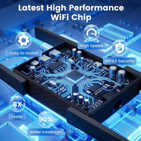 موسع 2026 AX1800 WiFi 6، معزز إشارة موسع WiFi للمنزل ثنائي النطاق (2.4G/5.8G)، معزز WiFi مع نقطة وصول أسرع 8X، حتى 17,888 قدم مربع. ودعم أكثر من 135 جهازًا ذكيًا سهل الإعداد (أسود) in Kuwait