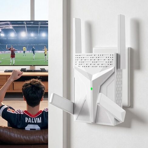 2026 AX1800 WiFi 6 Extender, WiFi Extender Signal Booster for Home-Dual Band (2.4G/5.8G), WiFi Booster with 8X Faster Access Point,Up to 17,888 Sq.Ft. & Support 135+ Smart Devices Easy Setup (White) in Kuwait