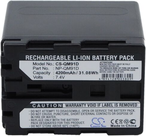 بطارية بديلة NP-QM91D لسوني DCR-TRV145، DCR-TRV15، DCR-TRV16، DCR-TRV17، DCR-TRV18، DCR-TRV19، DCR-TRV20، DCR-TRV22، DCR-TRV230، DCR-TRV238، DCR-TRV239E، DCR-TRV24، DCR-TRV240، DCR-TRV245، in Kuwait