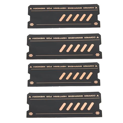 مبدد حرارة لذاكرة الكمبيوتر المحمول، 4 قطع مبرد جرافين نحاسي لذاكرة DDR4 DDR5 مع توصيل حراري دقيق، تبريد سريع لفتحة M.2 in Kuwait
