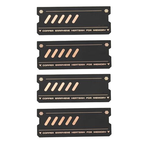 مبدد حرارة لذاكرة الكمبيوتر المحمول، 4 قطع مبرد جرافين نحاسي لذاكرة DDR4 DDR5 مع توصيل حراري دقيق، تبريد سريع لفتحة M.2 in Kuwait