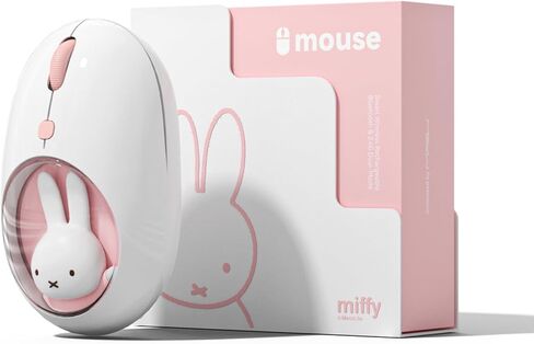 ماوس MiPow x Miffy Bluetooth اللاسلكي، ماوس صغير محمول، مناسب لأجهزة الكمبيوتر المحمولة والأجهزة اللوحية وما إلى ذلك. تتبع سلس، متوافق مع أجهزة الكمبيوتر الشخصية وأجهزة Mac وWindows وmacOS. هدية لعيد الأم in Kuwait