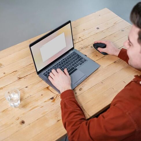 ماوس لاسلكي رأسي مريح بتصميم مستقيم لليد اليمنى، ماوس كمبيوتر USB لأجهزة الكمبيوتر المحمولة وأجهزة الكمبيوتر المكتبية والألعاب المنزلية، أسود in Kuwait
