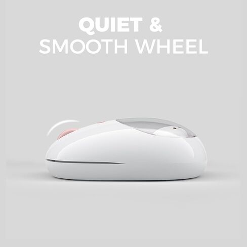 ماوس MiPow x Miffy Bluetooth اللاسلكي، ماوس صغير محمول، مناسب لأجهزة الكمبيوتر المحمولة والأجهزة اللوحية وما إلى ذلك. تتبع سلس، متوافق مع أجهزة الكمبيوتر الشخصية وأجهزة Mac وWindows وmacOS. هدية لعيد الأم in Kuwait